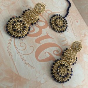 Pakistani Indian earrings with Tikka